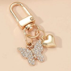 BAG CHARM Sparkling Butterfly Heart Charm